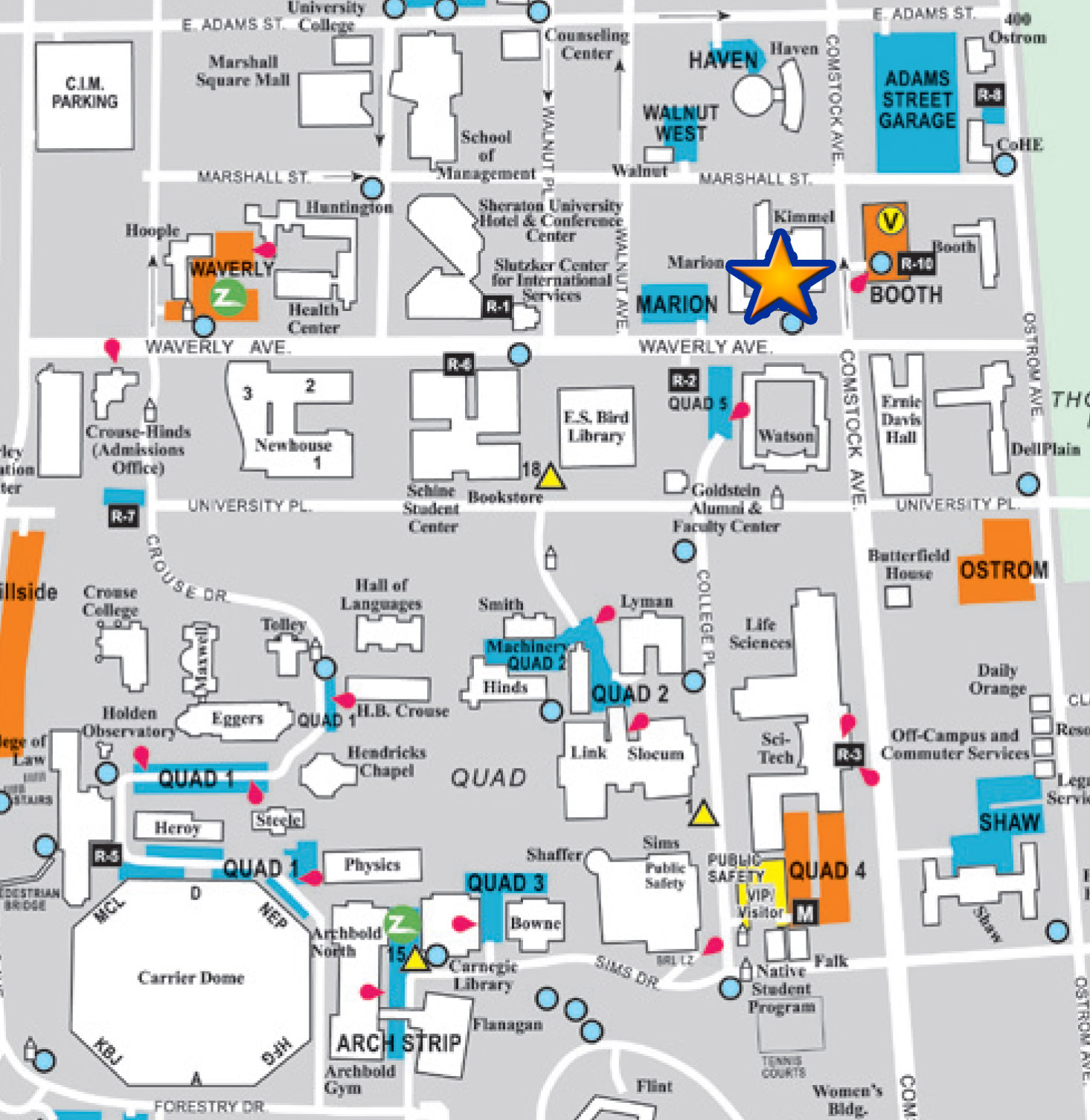 Syracuse Main Campus Map Campus Map Campus Map Images